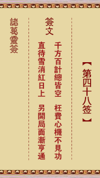 诸葛神签 第 48 签