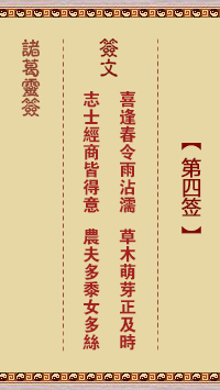 诸葛神签 第 3 签