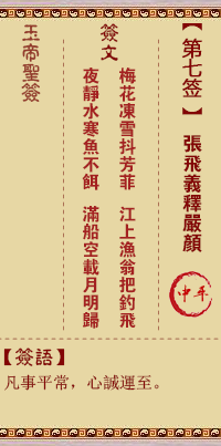 玉帝灵签 第 7 签：张飞义释严颜 中平