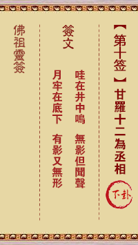 佛祖灵签 第 10 签：甘罗十二为丞相 中下签